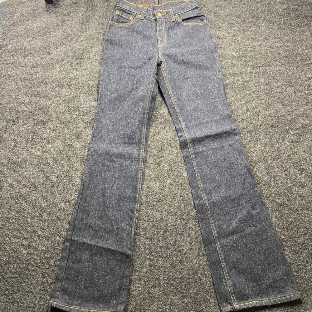 Levis 517 Soft Rigid Denim Jeans Dark Indigo Boot Cut Low Rise Junior Size 5